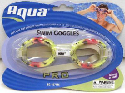AQUA LEISURE INDUSTRIES INC, Aqua Swim Assorted Silicone Swim Goggles
