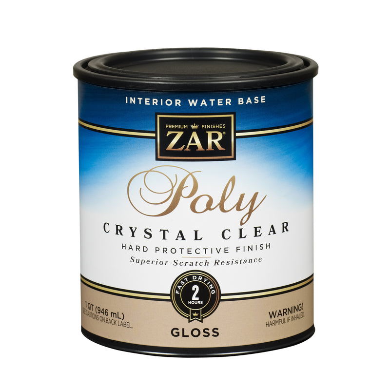 UNITED GILSONITE LABS, Aqua ZAR Clear Water-Based Indoor Polyurethane Paint 1 qt. 125 sq. ft. Coverage (Pack of 4)