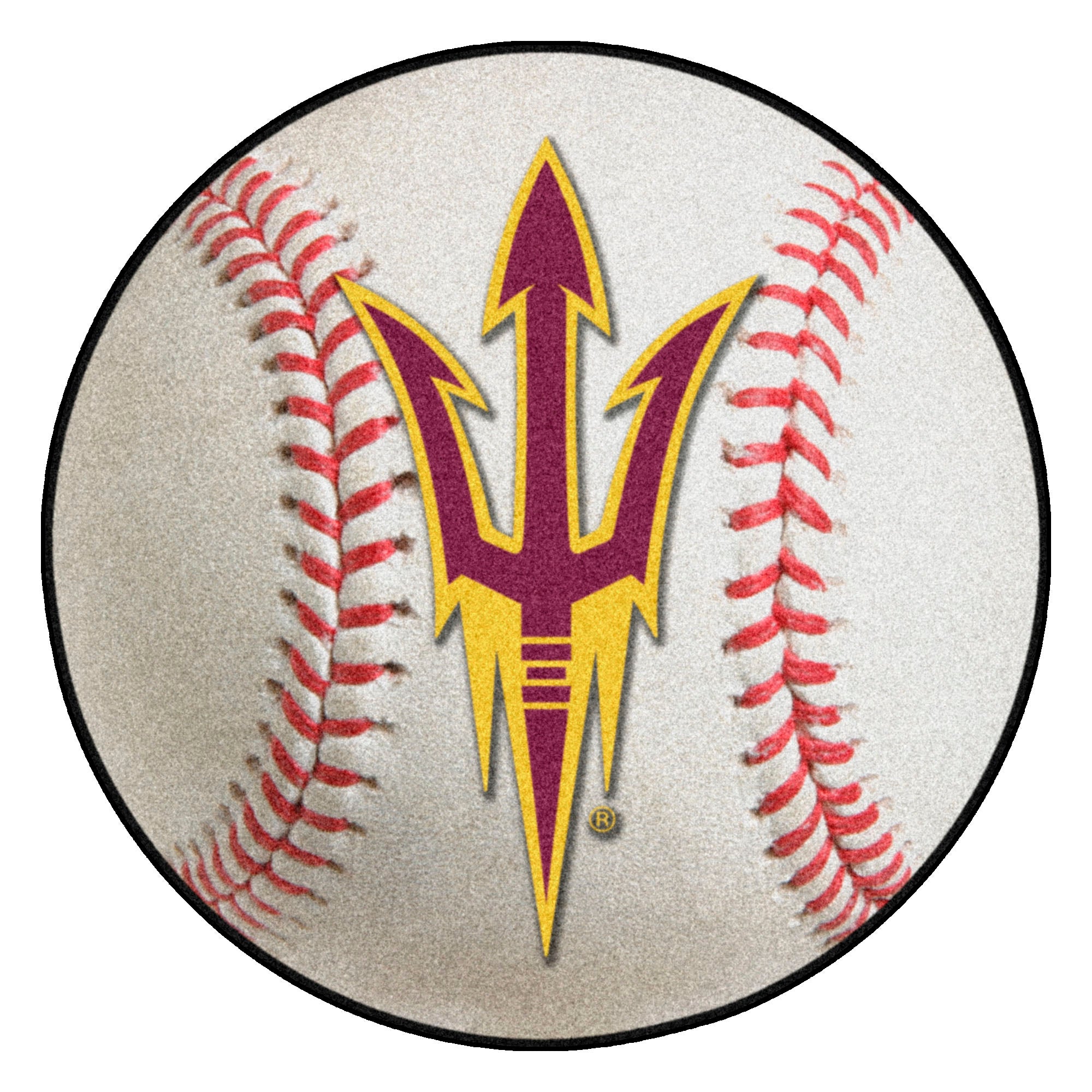 FANMATS, Arizona State University Baseball Rug - 27in. Diameter