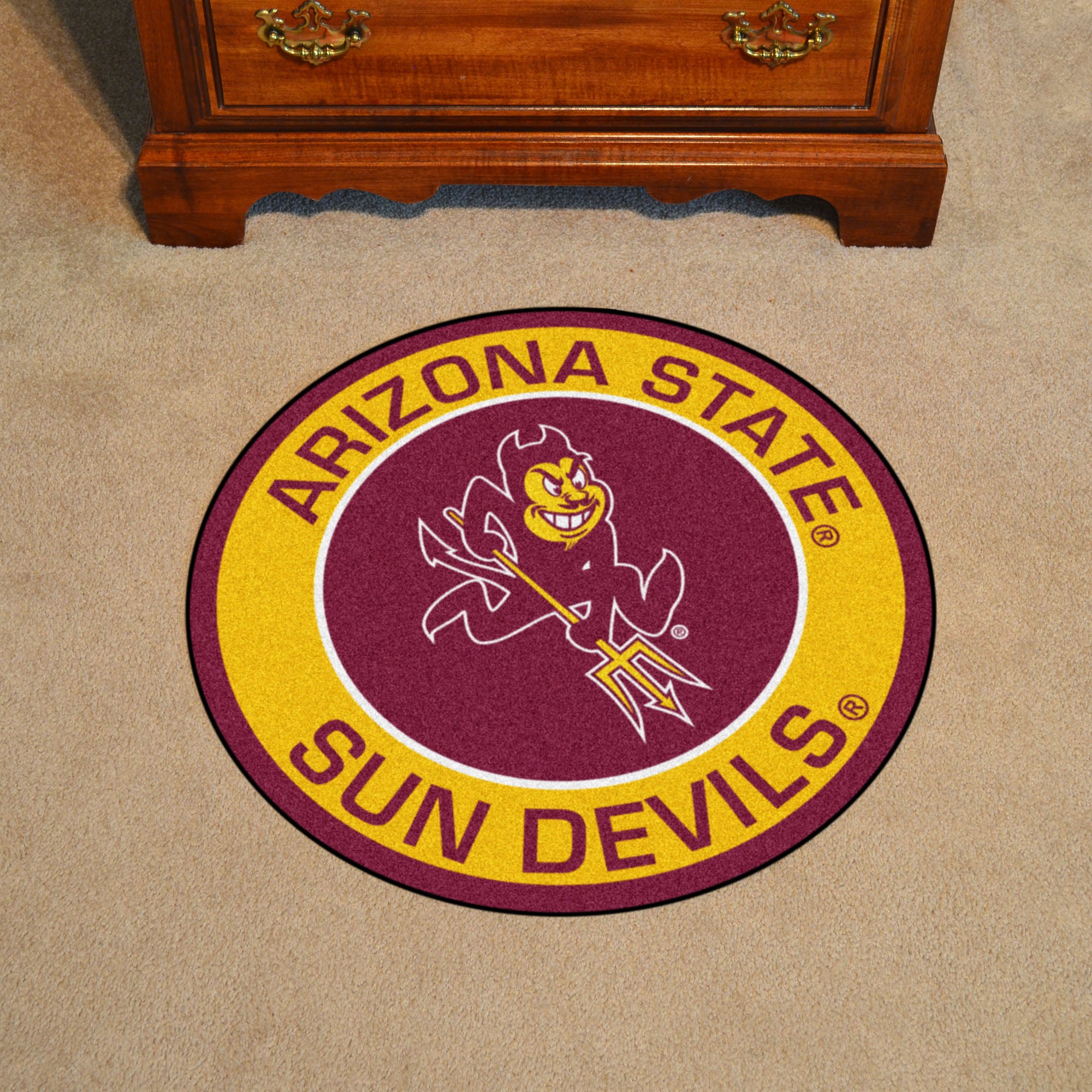 FANMATS, Arizona State University Roundel Rug - 27in. Diameter