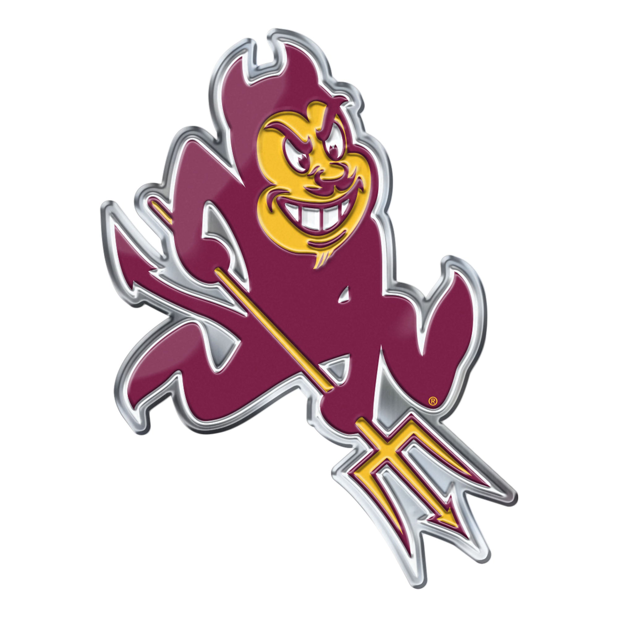 FANMATS, Arizona State University Sparky Heavy Duty Aluminum Color Emblem