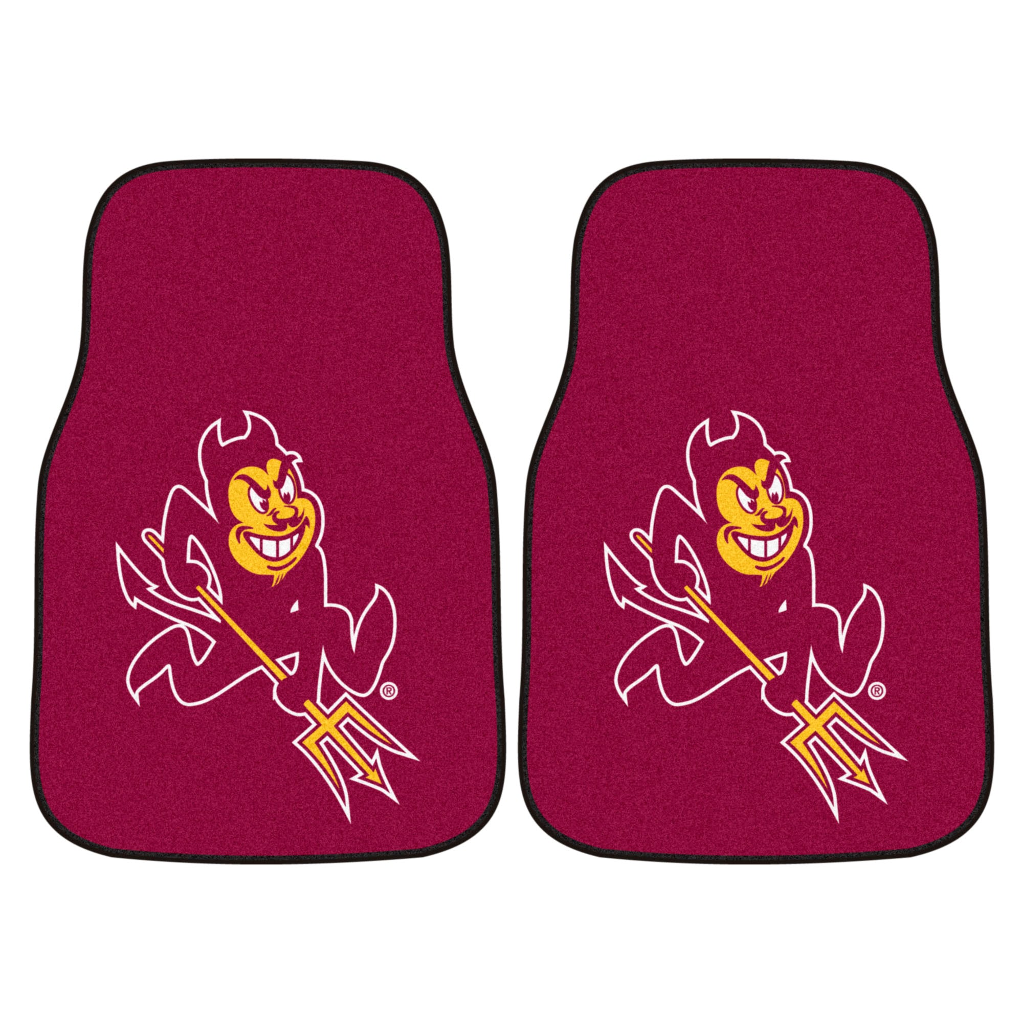 FANMATS, Arizona State University Sun Devils Carpet Car Mat Set - 2 Pieces