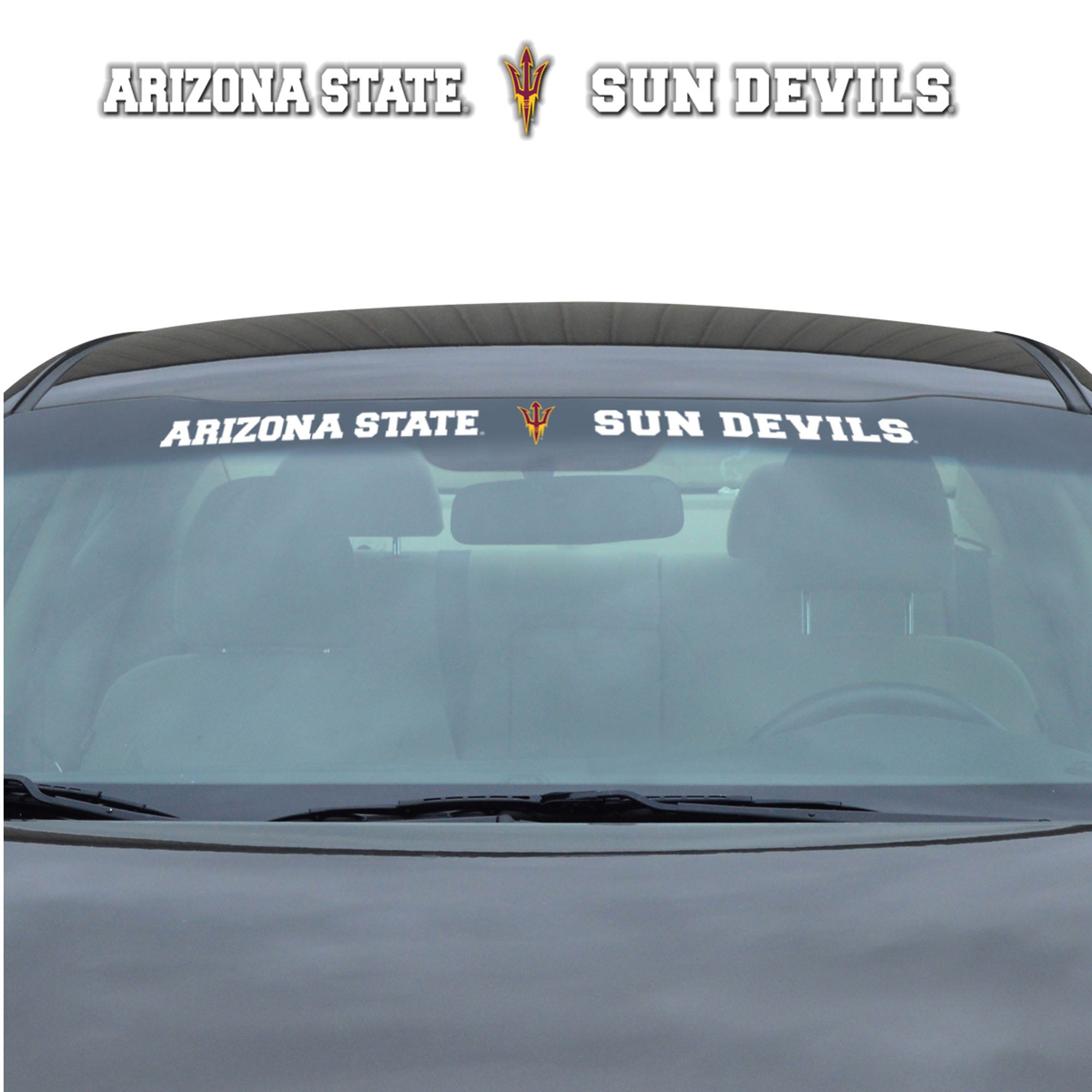 FANMATS, Arizona State University Sun Stripe Windshield Decal 3.25 in. x 34 in.