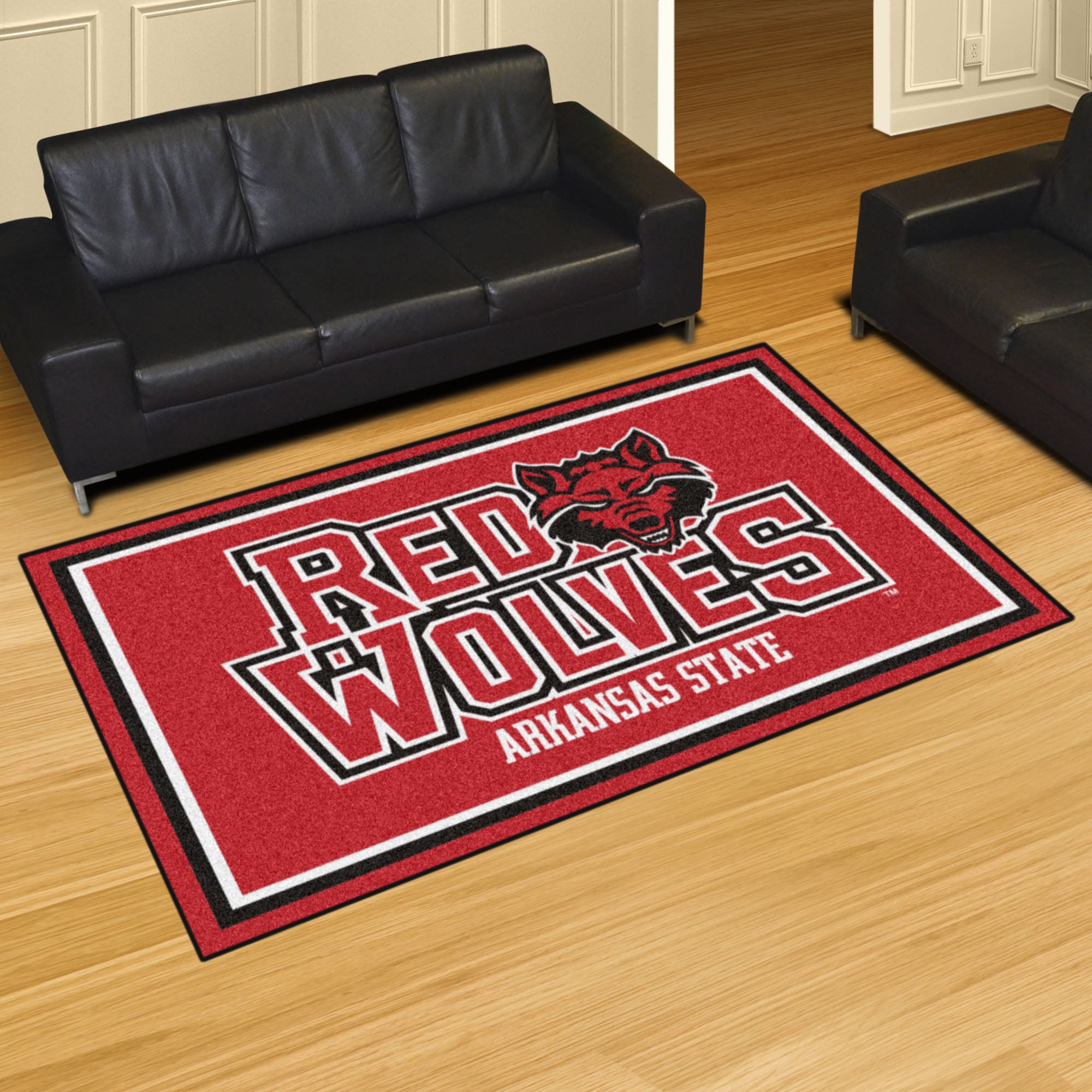 FANMATS, Arkansas State University 5ft. x 8 ft. Plush Area Rug