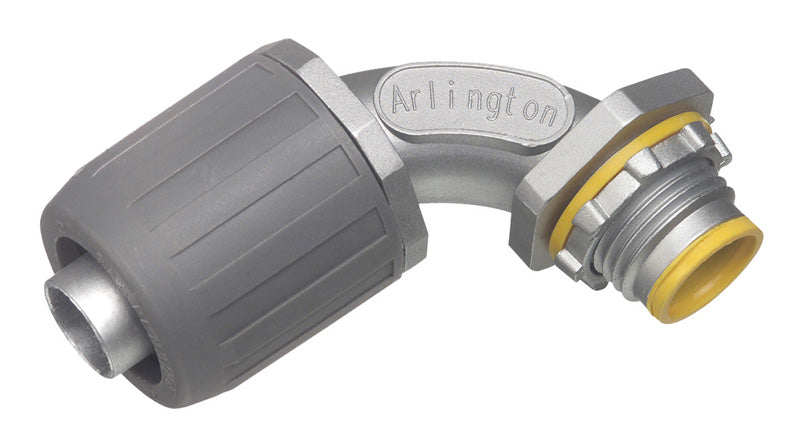 ARLINGTON INDUSTRIES, Arlington Die-Cast Zinc 90 Degree Angle Connector For Non-Metallic and Type B 1 pk