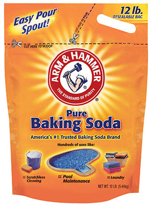 CHURCH & DWIGHT, Arm & Hammer Baking Soda No Scent Cleaning Powder 12 lb