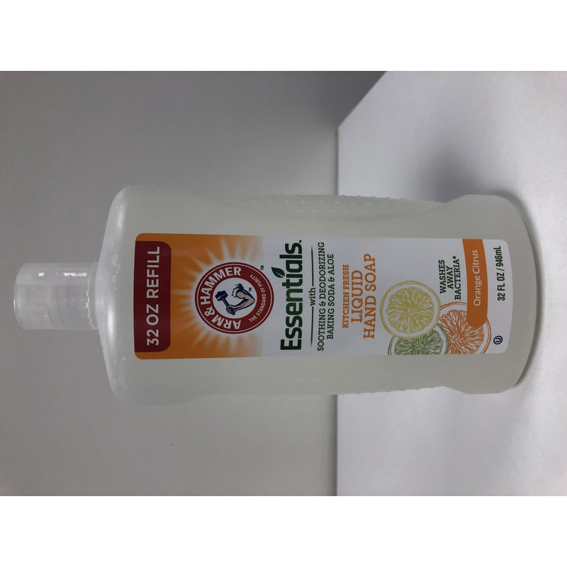 AP DEAUVILLE LLC, Arm & Hammer Essentials Orange Citrus Scent Liquid Hand Soap Refill 32 oz. (Pack of 18)