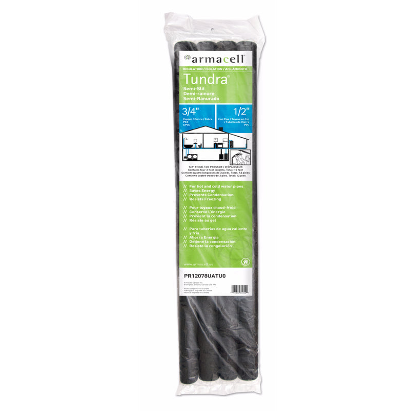 ARMACELL CANADA INC, Armacell Tundra 3/4 in. x 3 ft. L Polyethylene Foam Pipe Insulation (Pack of 14)