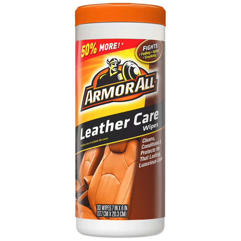 ENERGIZER AUTO SALES, Armor All Leather Cleaner/Conditioner Wipes 30 ct