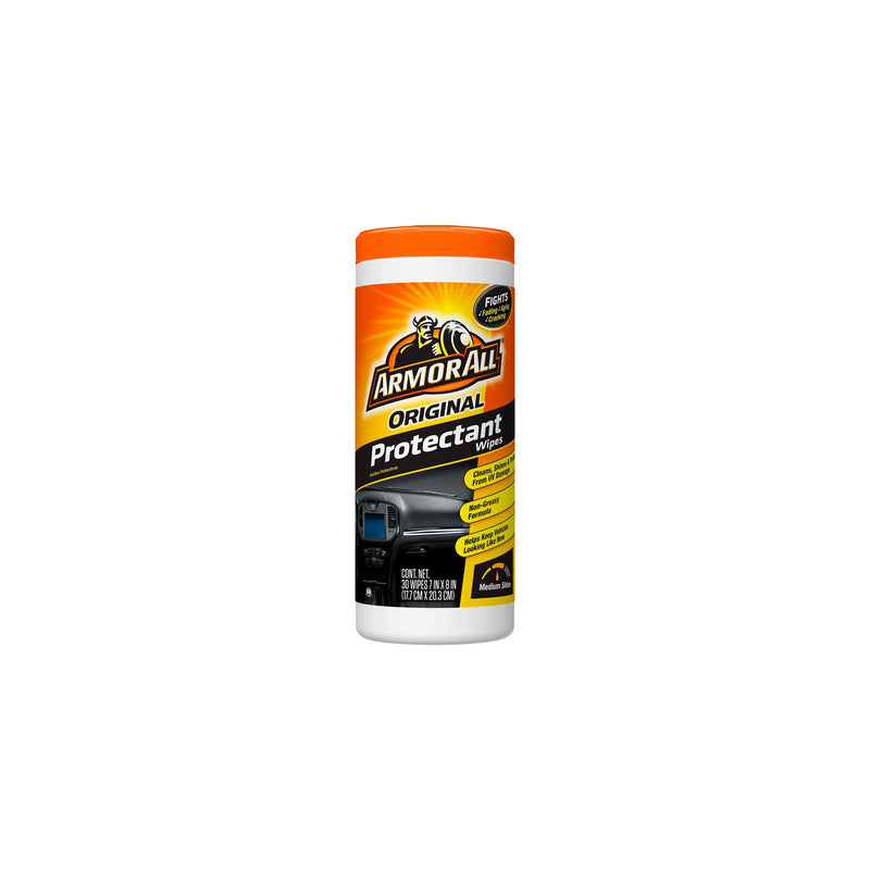 ENERGIZER AUTO SALES, Armor All Original Plastic/Rubber/Vinyl Protectant Wipes 30 wipes