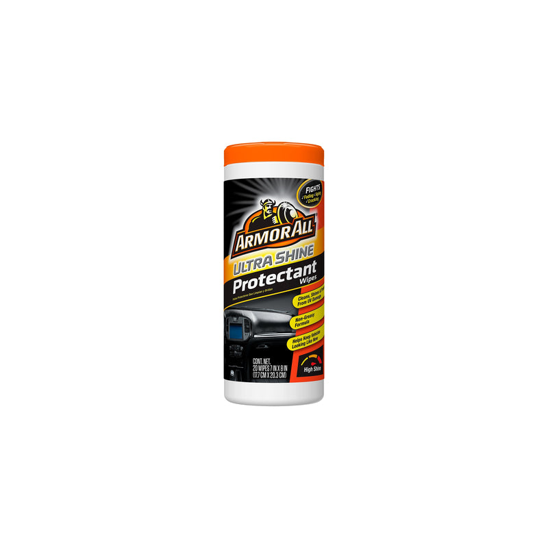 ENERGIZER AUTO SALES, Armor All Ultra Shine Plastic/Rubber/Vinyl Protectant Wipes 20 ct