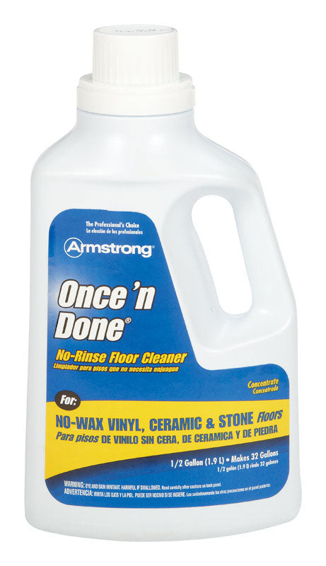 AHF LLC, Armstrong Once'N Done Citrus Scent Concentrated Floor Cleaner Liquid 64 oz. for Grout