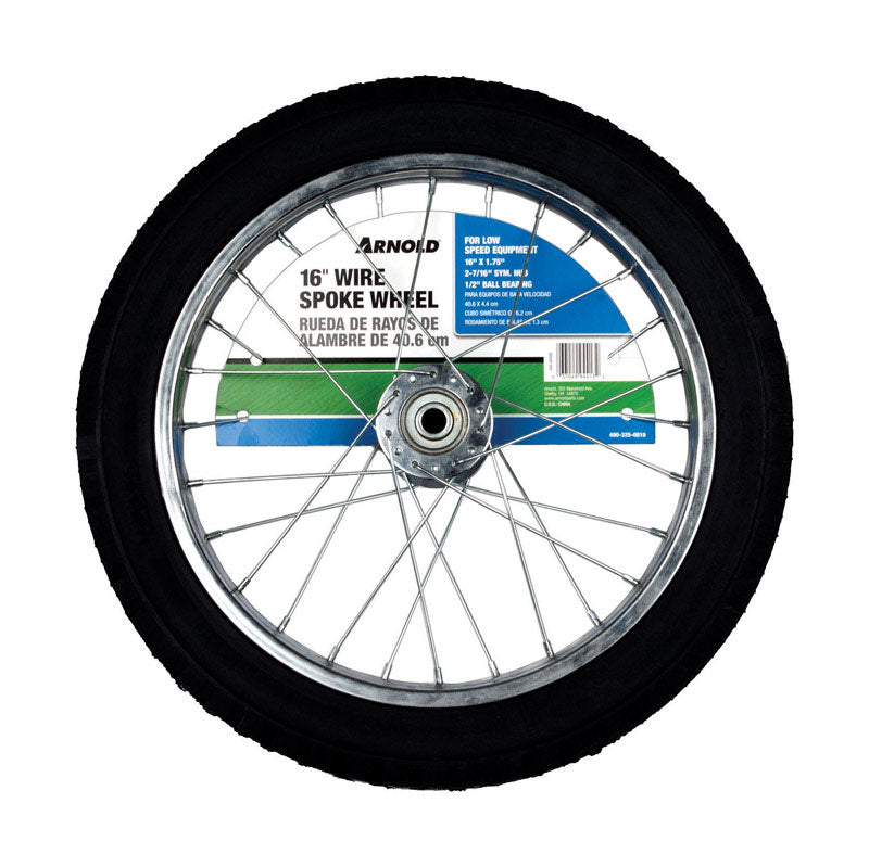 MTD PRODUCTS CO, Arnold 16 in. Butyl Rubber Wire Spoke Wheel 100 lb 1 pk