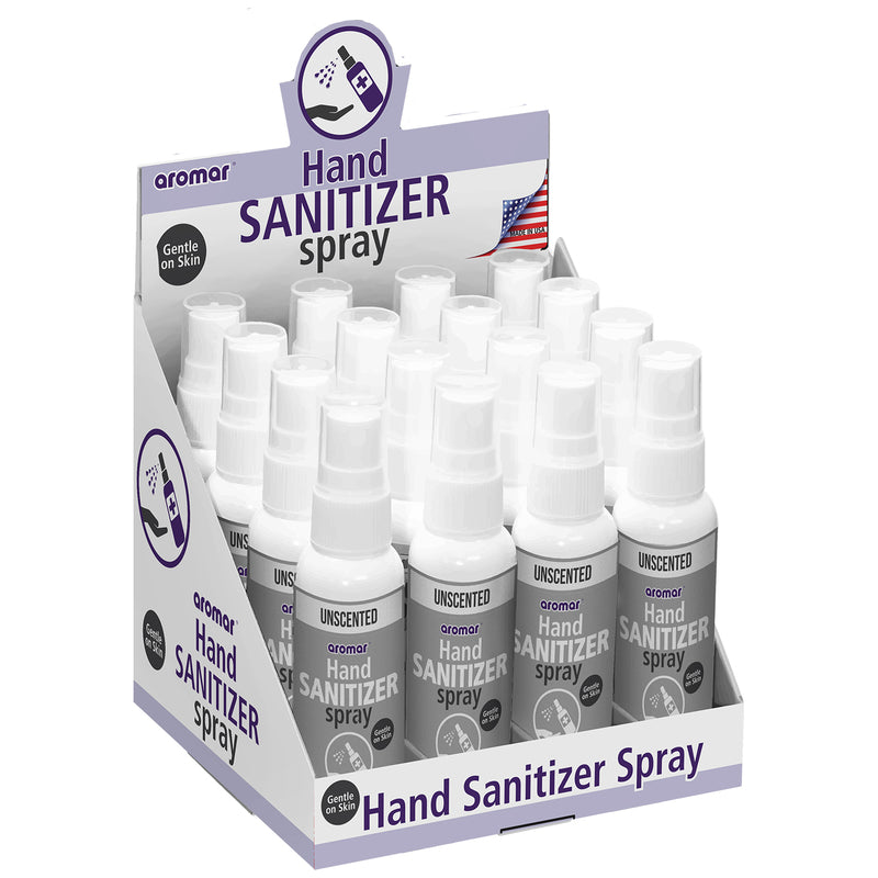 DAS COMPANIES INC, Aromar Unscented Liquid Hand Sanitizer Spray 2 oz. (Pack of 16)
