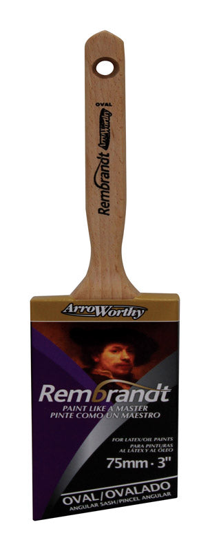 LINZER PRODUCTS CORP, ArroWorthy Rembrandt 3 in. Semi-Oval Angle Paint Brush