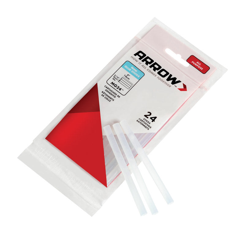 ARROW FASTENER CO LLC, Arrow 0.4 in. D X 4 in. L Mini Glue Sticks Clear 24 pk