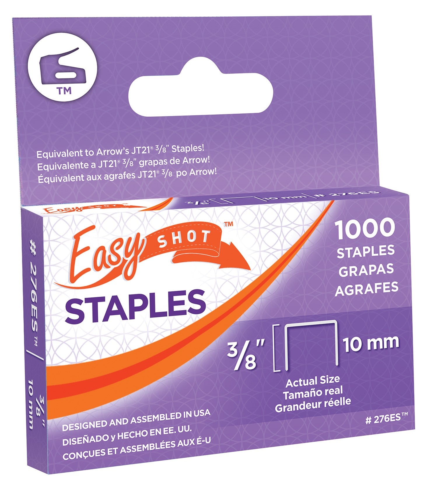 ARROW FASTENER CO LLC, Arrow Fastener Easyshot Staples 7/16 W x 3/8 L in. for Crafts/Repairs/Parties/Holidays