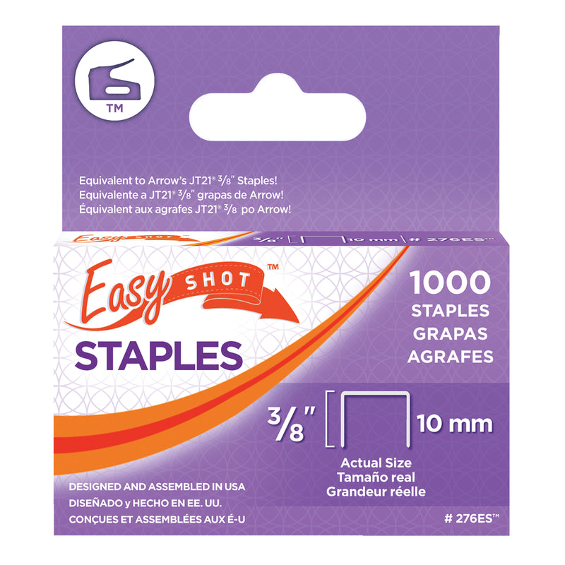 ARROW FASTENER CO LLC, Arrow Fastener Easyshot Staples 7/16 W x 3/8 L in. for Crafts/Repairs/Parties/Holidays