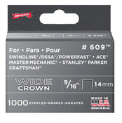 ARROW FASTENER CO LLC, Arrow Fastener Gray 25 ga. Galvanized Steel 3/8 W in. Wide Crown Standard Staples 9/16 L in.