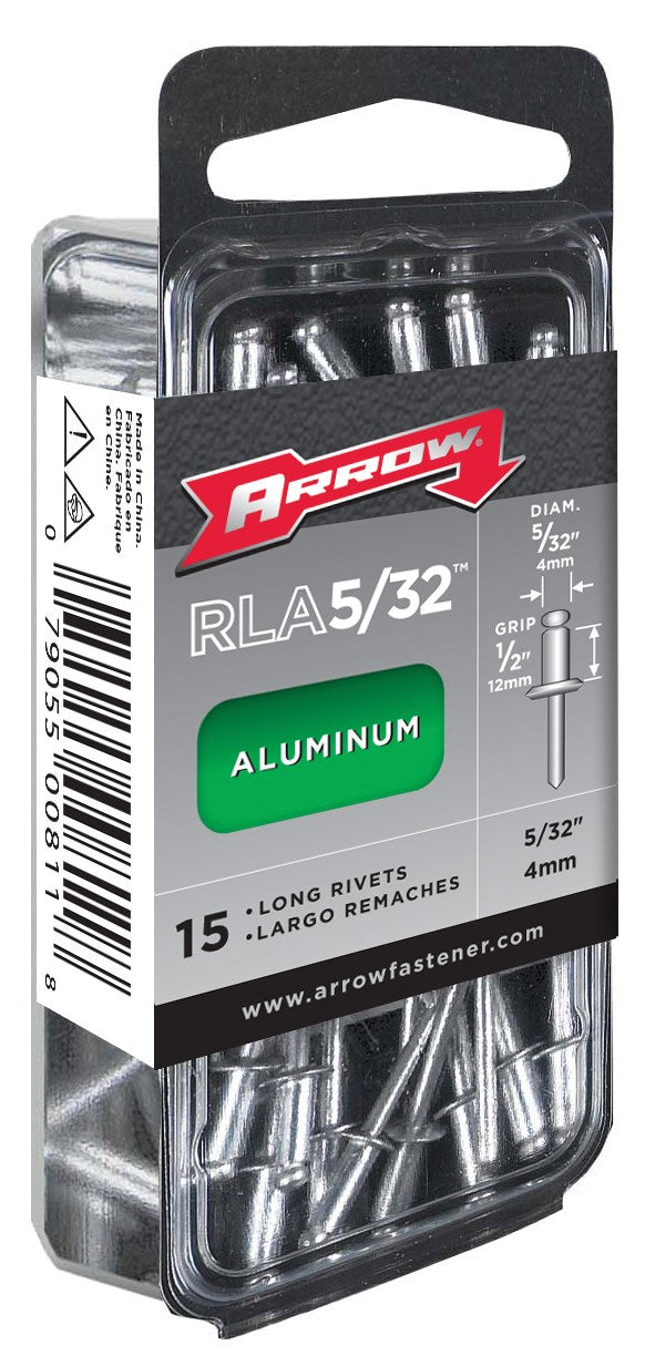 Arrow Fastener, Arrow Fastener RLA5/32 5/32" Long Alumium Rivets 15 Count