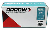 ARROW FASTENER CO LLC, Arrow HT19 3/8 in. W X 1/4 in. L 18 Ga. Flat Crown Staples 5000 pk