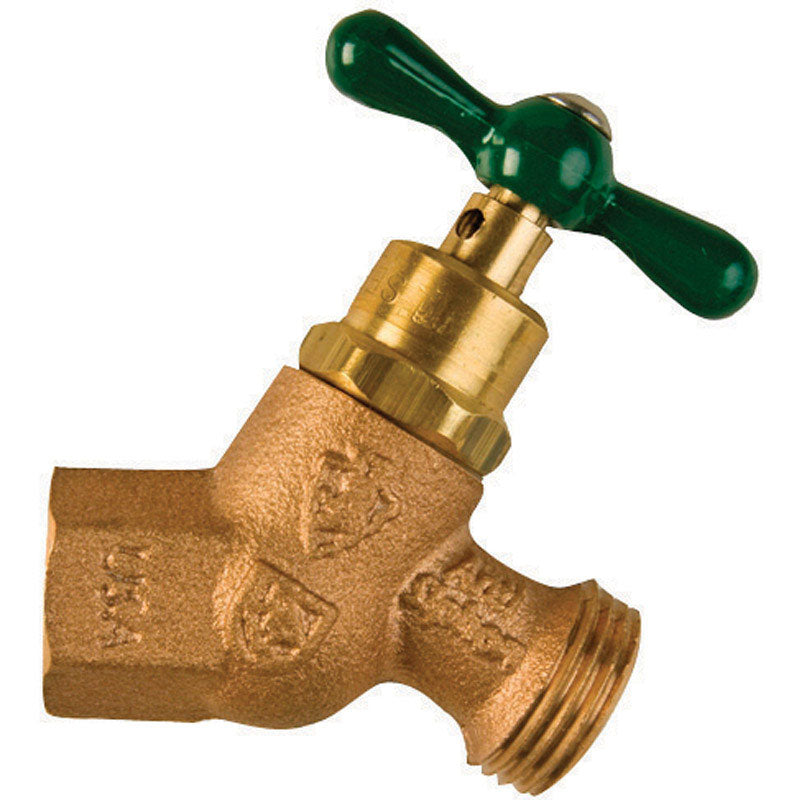 ARROWHEAD BRASS & PLUMBING LLC, Arrowhead Brass 1/2 in. FIP X 3/4 in. MHT Anti-Siphon Brass No-Kink Hose Bibb