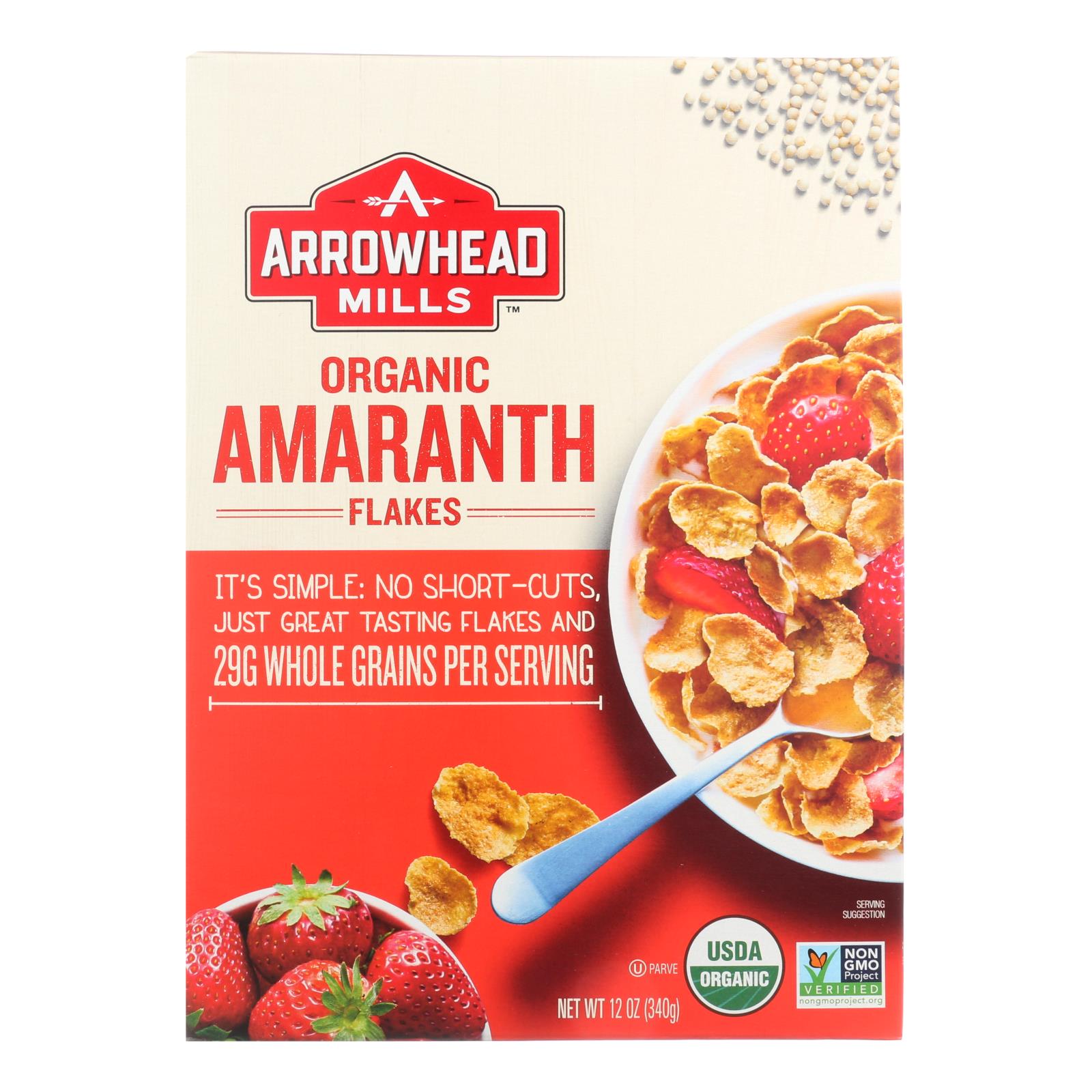 Arrowhead Mills, Arrowhead Mills - Cereal Amaranth Flake - Case of 6-12 OZ (Pack of 6)
