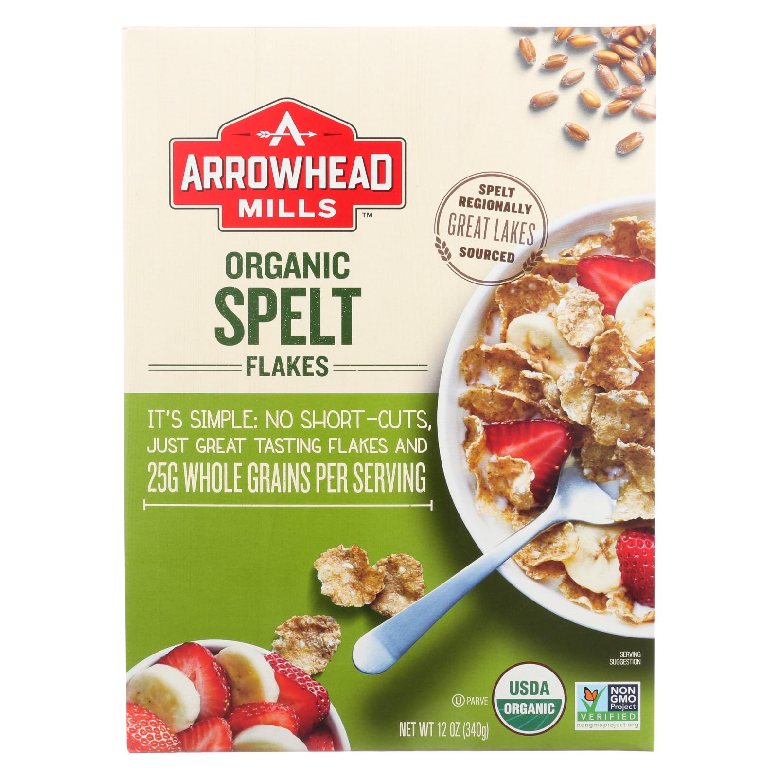 Arrowhead Mills, Arrowhead Mills - Cereal Spelt Flakes - Case of 6-12 OZ (Pack of 6)