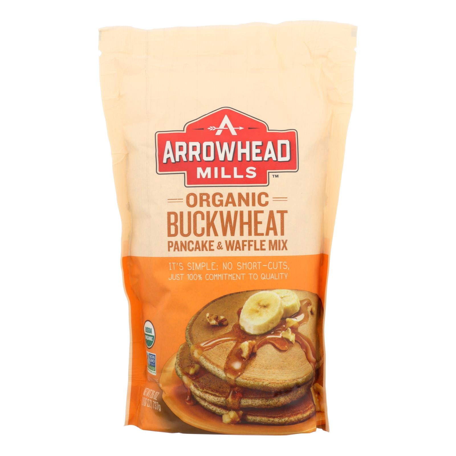 Arrowhead Mills, Arrowhead Mills - Organic Buckwheat Pancake and Waffle Mix - Case of 6 - 26 oz. (Pack of 6)