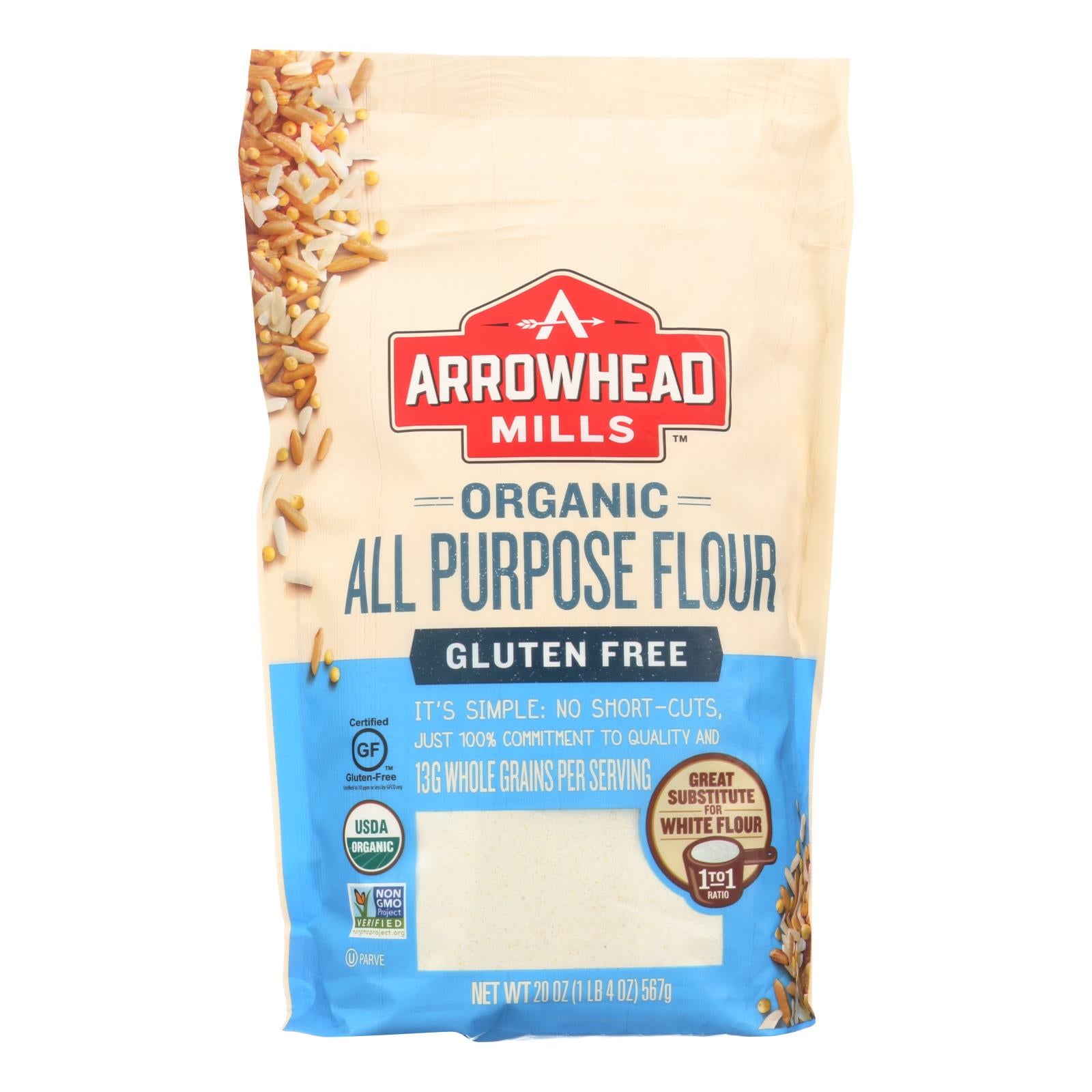 Arrowhead Mills, Arrowhead Mills - Organic Flour - All Purpose - Case of 6 - 20 oz (Pack of 6)
