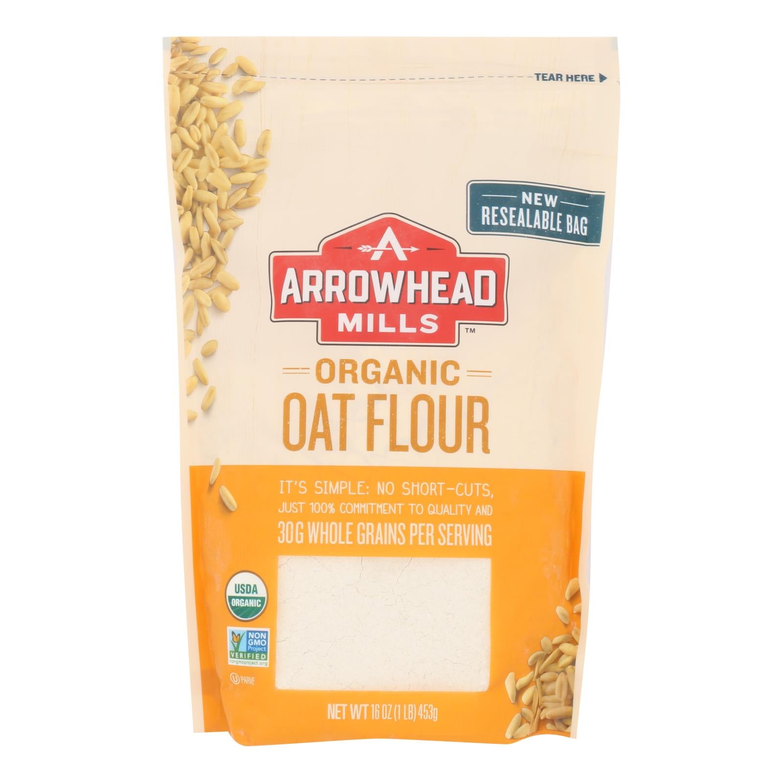 Arrowhead Mills, Arrowhead Mills - Organic Oat Flour - Case of 6 - 16 oz. (Pack of 6)