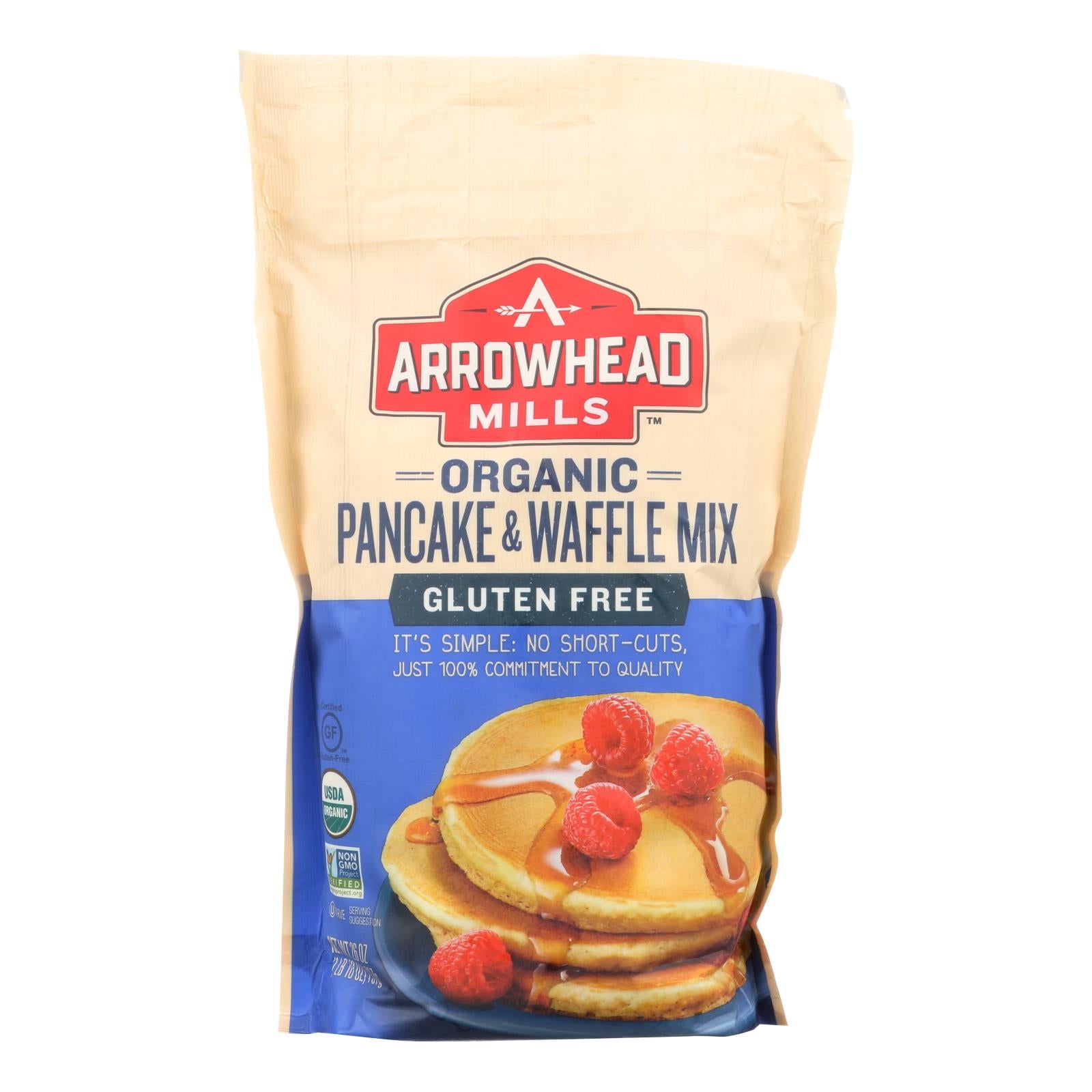 Arrowhead Mills, Arrowhead Mills - Organic Pancake and Waffle Mix - Case of 6 - 26 oz. (Pack of 6)