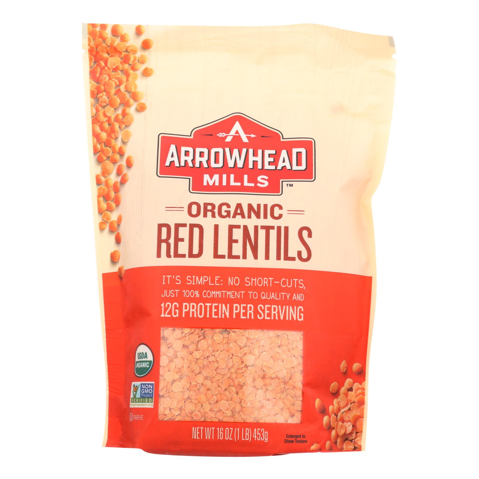 Arrowhead Mills, Arrowhead Mills - Organic Red Lentils - Case of 6 - 16 oz. (Pack of 6)