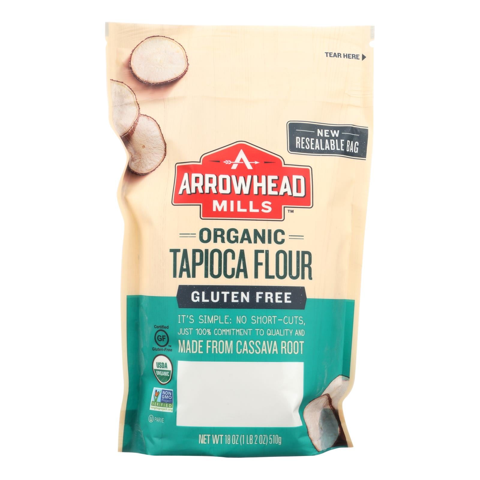 Arrowhead Mills, Arrowhead Mills - Organic Tapica Flour - Case of 6 - 18 oz. (Pack of 6)
