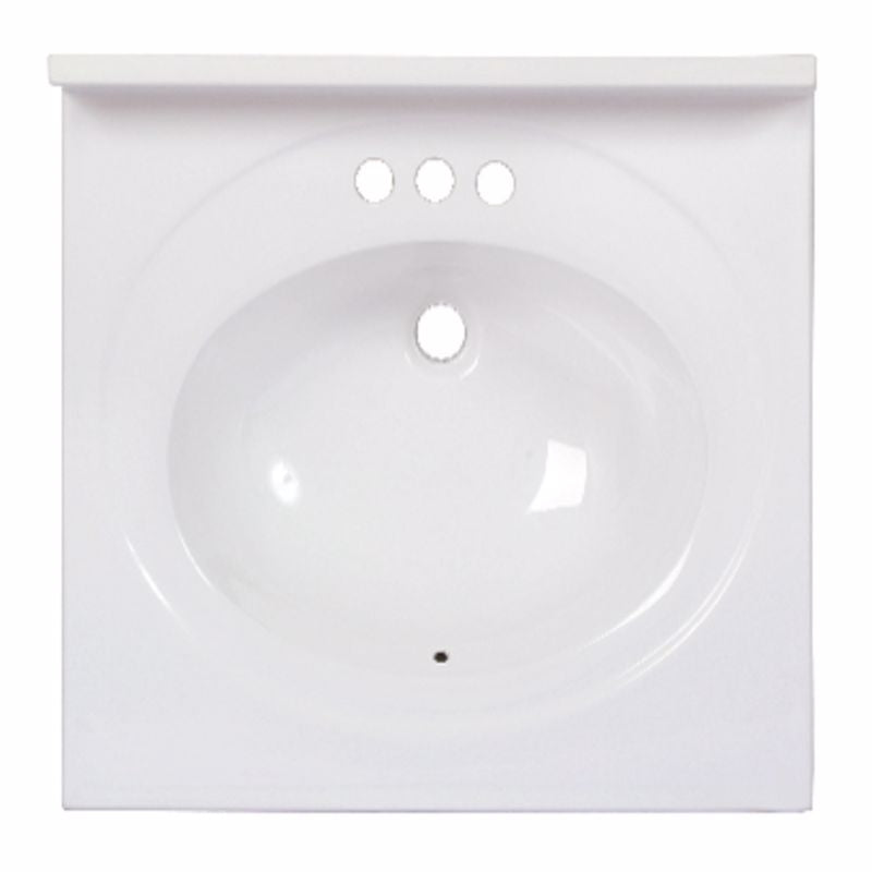 ARSTAR SA DE CV, Arstar Standard Cultured Marble Bathroom Sink 25 in. W X 22 in. D White