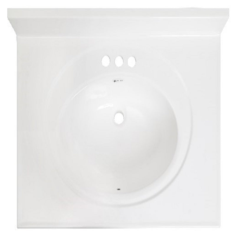 ARSTAR SA DE CV, Arstar Standard Cultured Marble Bathroom Sink 31 in. W X 22 in. D White