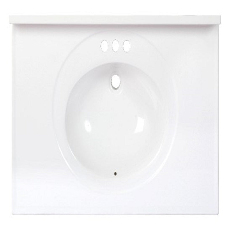 ARSTAR SA DE CV, Arstar Standard Cultured Marble Bathroom Sink 37 in. W X 22 in. D White
