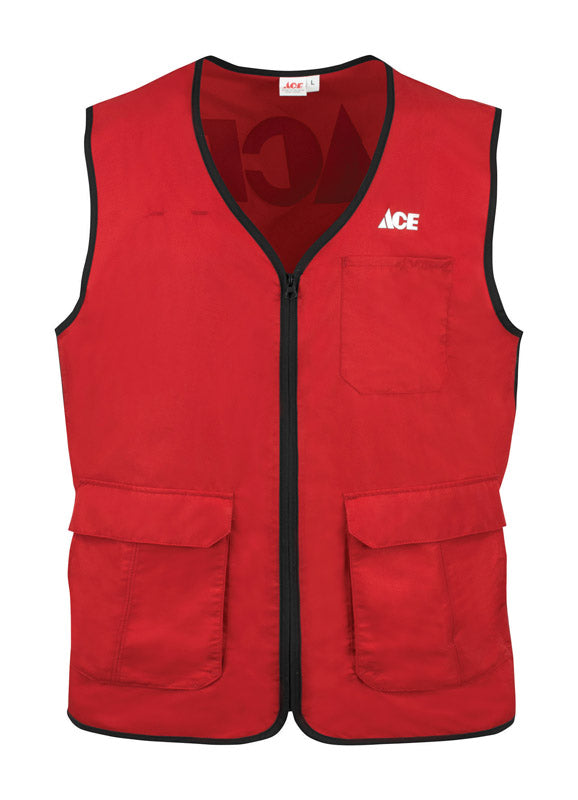 THE ARTCRAFT GROUP INC, Artcraft No Snag 2XLT  Men's Sleeveless V-Neck Red Vest