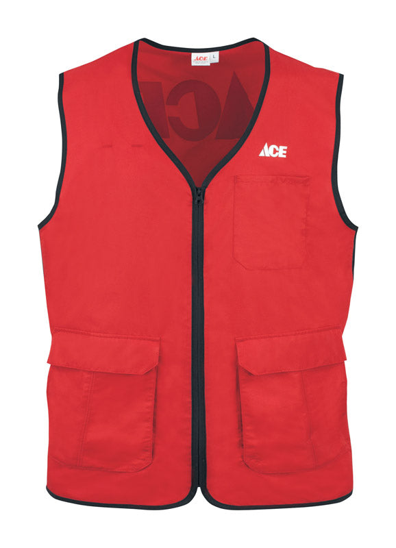 THE ARTCRAFT GROUP INC, Artcraft No Snag XL  Men's Sleeveless V-Neck Red Vest
