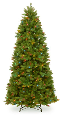 National Tree Co-Import, Artificial Pre-Lit Christmas Tree, Newberry Spruce, 750 Multi Lights, 7.5-Ft.