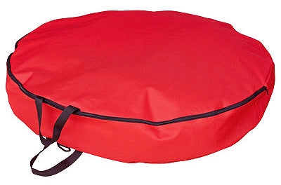 Simple Living Solutions Llc, Artificial Wreath Storage Bag, Red Polyester, 30-In.