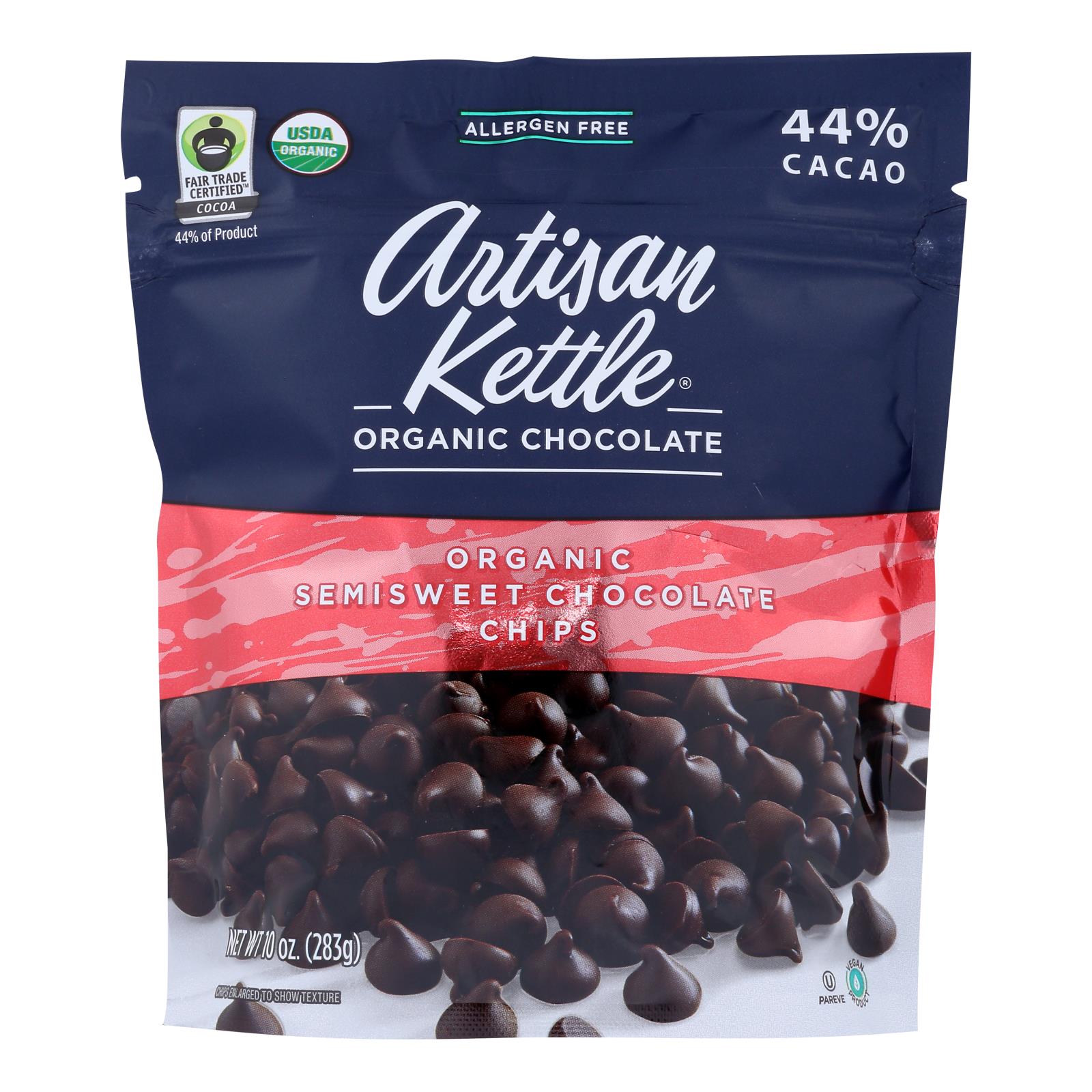 Artisan Kettle, Artisan Kettle Chocolate Chips - Organic - Semisweet - Case of 6 - 10 oz (Pack of 6)