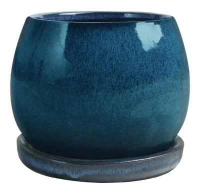 Trendspot Inc, Artisan Planter, Aqua Blue Ceramic, 8-In. (Pack of 2)