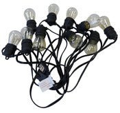 Asian Import Store Distribution, Asian Import Store Distribution Out10nde2618clb 21' 10 S14 Light Black Wire Outdoor Patio Light Set