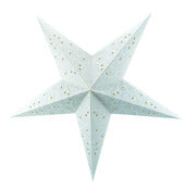 Asian Import Store Distribution, Asian Import Store Distribution STRG2-SV 24" White With Silver Bramble Glitter Paper Star Lantern