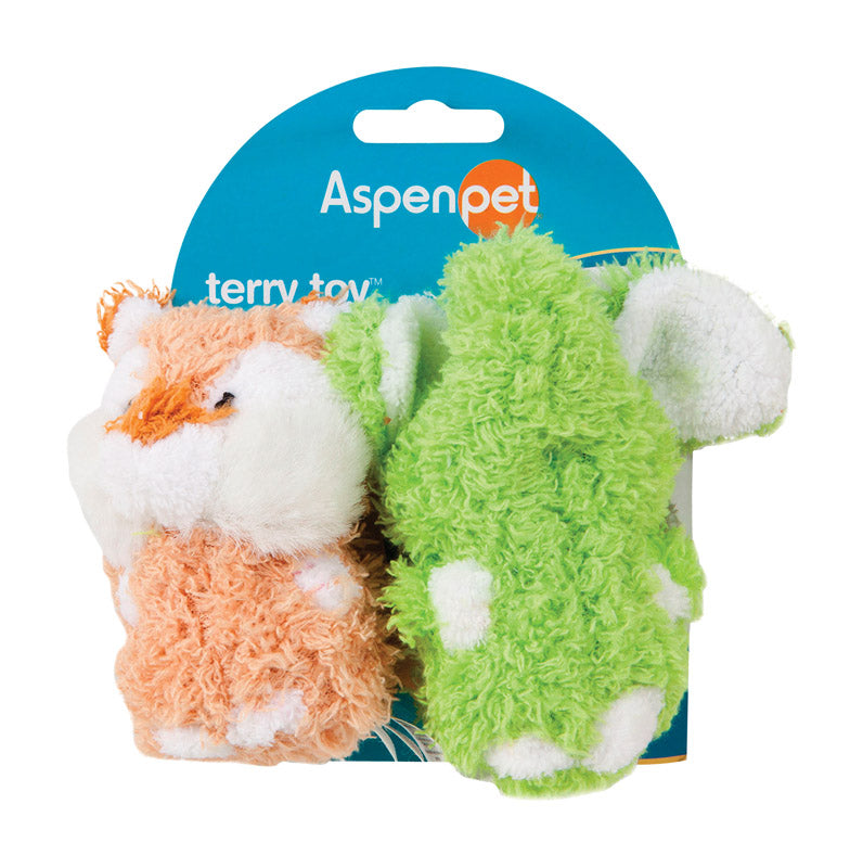 DOSKOCIL MANUFACTURING CO INC, Aspen Pet Multicolored Plush Elephant Squeak Dog Toy Small 1 pk