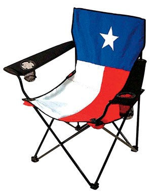 Ace Trading - Texas Flag Chair, Astonica Folding Star Chair Folding