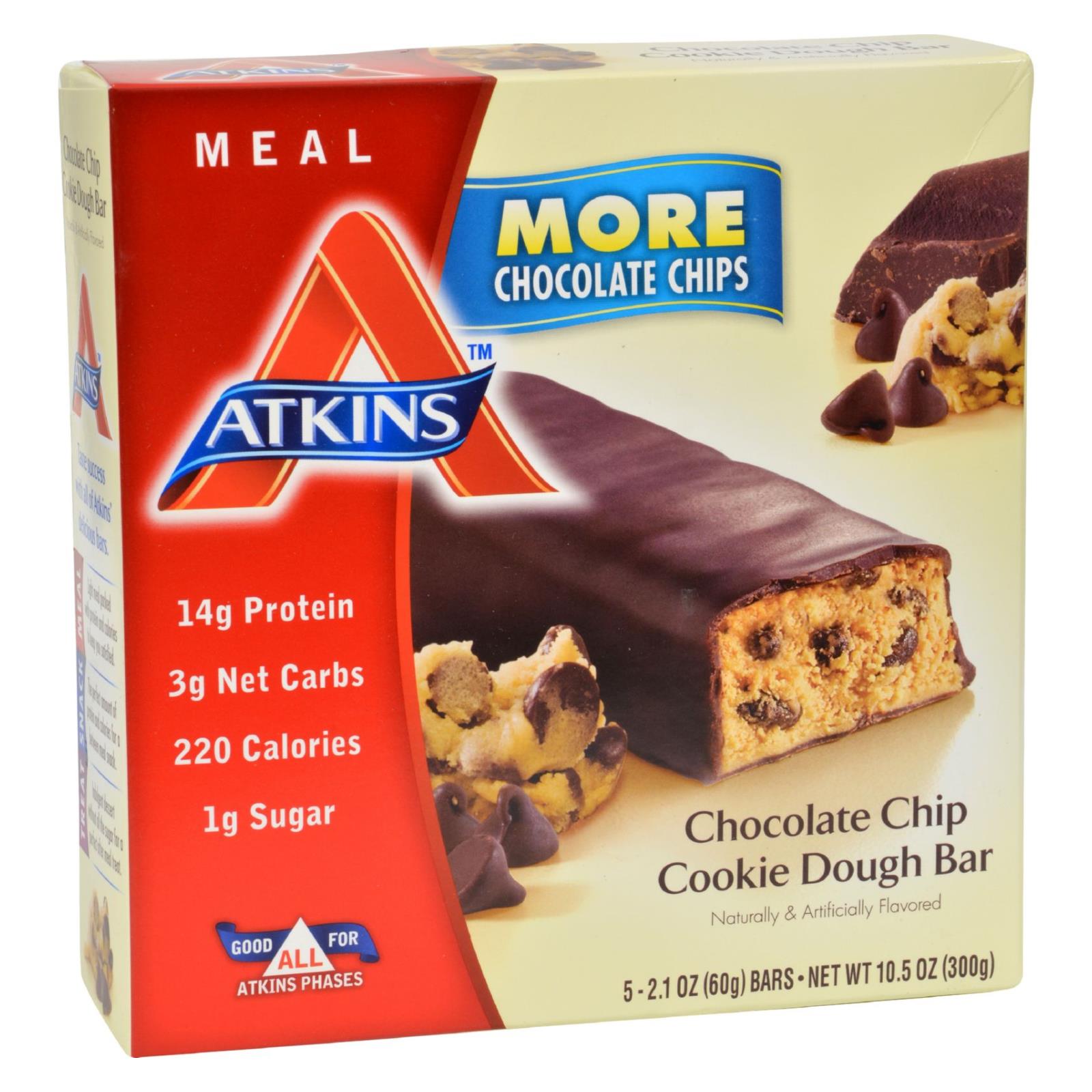 Atkins, Atkins Advantage Bar Chocolate Chip Cookie Dough - 5 Bars