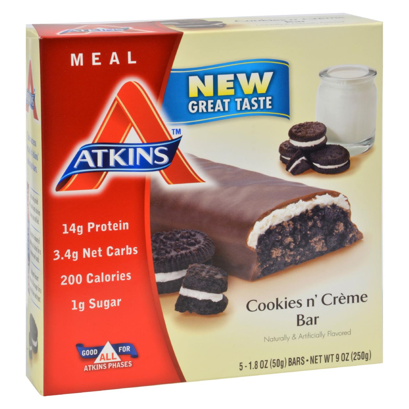 Atkins, Atkins Advantage Bar Cookies n Creme - 5 Bars