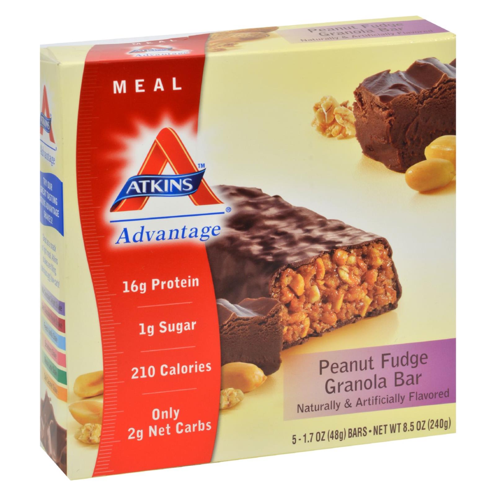 Atkins, Atkins Advantage Bar Peanut Fudge Granola - 5 Bars